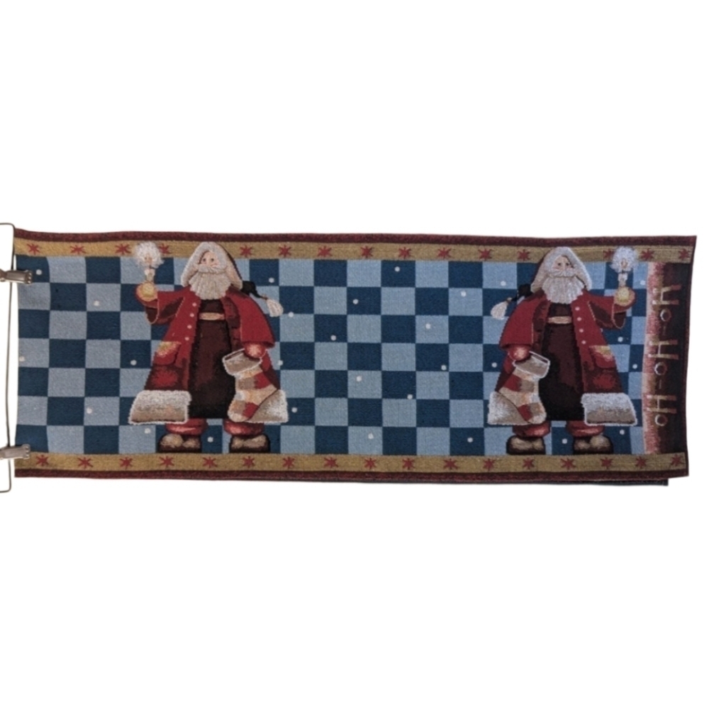 6 Placemats/Table runner Santa Ho Ho Ho. tapestry